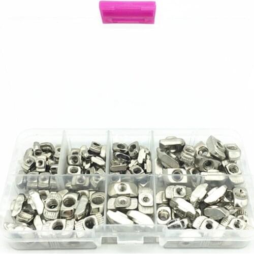 7 types 130pcs/set 20/30 Series Slot T-nut Sliding T Hammer Drop In Nut
