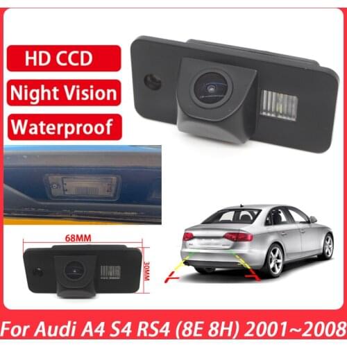 Car HD Rear View Reverse Parking Camera 170° Night Vision For Audi A4 S4 RS4 (8E 8H) 2001 2002 2003 2004 2005 2006 2007 2008