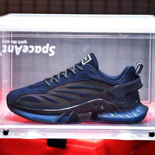 2021 Blade Running Shoes Men Breathable Luminous Sneakers Antiskid Damping Outsole Athletic Sports Shoes Run Zapatillas 39-46