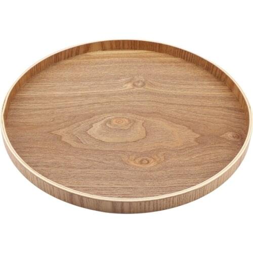 Wooden Serving Tray Plate for Tea Set Fruits Candies Food Home Decoration