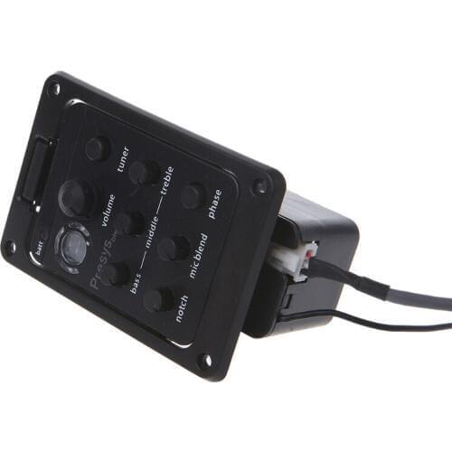 For Blend 301 Classical Acoustic Guitar Pickup Preamp EQ Equalizer Tuner Amplifier Piezo Mic Beat Y51D