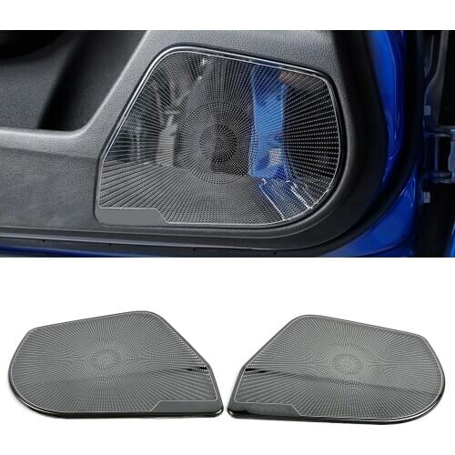 For Honda Civic 10th 2016-2020 Stainless Car Door Panel Loudspeaker Pad Speaker Cover Trim Frame Sticker Moulding Accessories