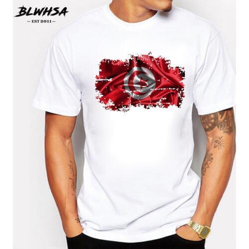 BLWHSA 3D Tunisia Flag T-shirts for Men Summer Cool Tops Short Sleeve Casual Men T Shirts Comfortable Tunisia Tops Tees