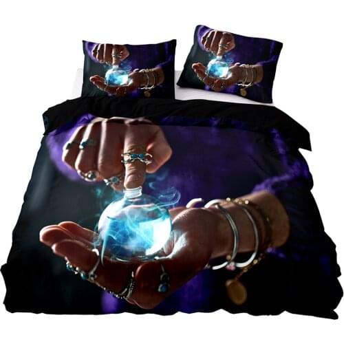 Sci-fi Style Magic Potion Pattern Bedding Set, 228×228 Duvet Cover Set With Pillowcase,240×220 Quilt Cover， Blanket Cover