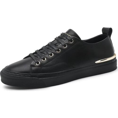 Fashion Brand Men Shoes Genuine Leather Flats Sneakers For Men