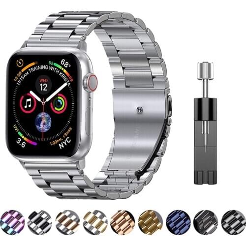 Watch Band for Apple Watch 6 SE 5 4 3 2 1 Band 44mm 40mm 42mm 38mm Stainless Steel Bracelet for iwatch Series Accessories
