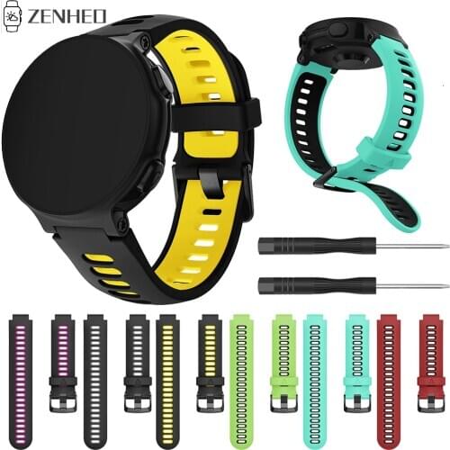 Silicone Watch Band For Garmin Forerunner 235/220/620/630 Smart Watch Strap For Garmin Forerunner 735/735XT Watch Wristband
