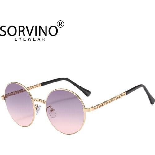 SORVINO Vintage Shades for Women Big Oval Sunglasses Men Luxury 90s Brand Designer Black Pink Brown Skinny UV Sun Glasses P333