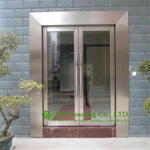 Shopping Mall Stainless Steel Glass Door, Stainless steel fire rated emergency exit door