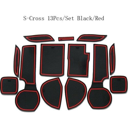 Luminous Gate Slot Mat Car Decoration For Suzuki S-Cross Liana A6 Alivio Anti-dirty Anti-Slip Cushion Cover Cup Holder Floor Pad