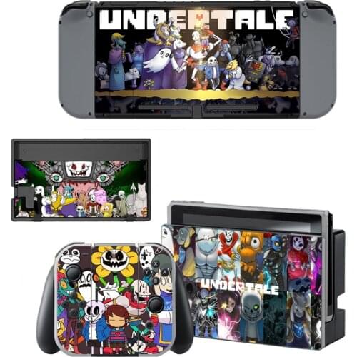Undertale Decal Vinyl Skin Sticker for Nintendo Switch NS Console + Controller + Stand Holder Protective Film