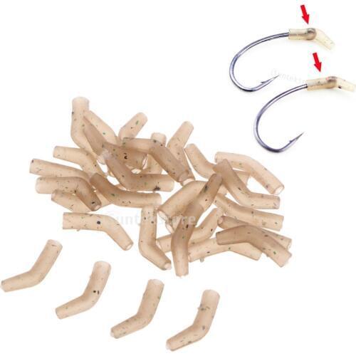 30pcs Carp Fishing Line Aligner Anti-tangle Tube Hair Rigs Fishhook Sleeves Carp Fishing Terminal Tackles Accessories Pesca