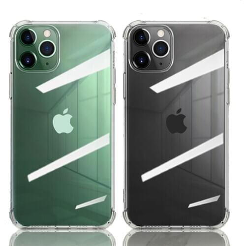 Full Protect Transparent tpu Phone Case with airbag Shockproof For iPhone 12 Pro XR X XS Max 11 8 7 6 6S Plus protect Back Cover