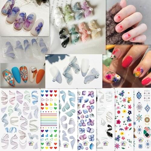 1 Sheet Nail Art Sticker Fashion Ballet Shoes Ribbon Nail Stickers French Manicure Fresh Flowers Girl Nail Decor Decal Hot Sale