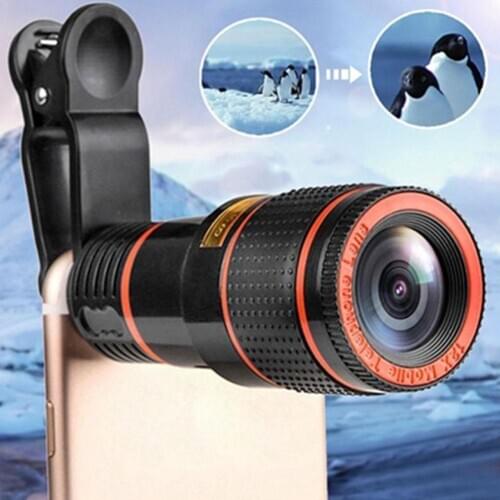 1 pcs 12X Portable Mini High Magnification Monocular Camera Mobile For Digital Universal Phones & Focus Lens Telescope Long O8H3