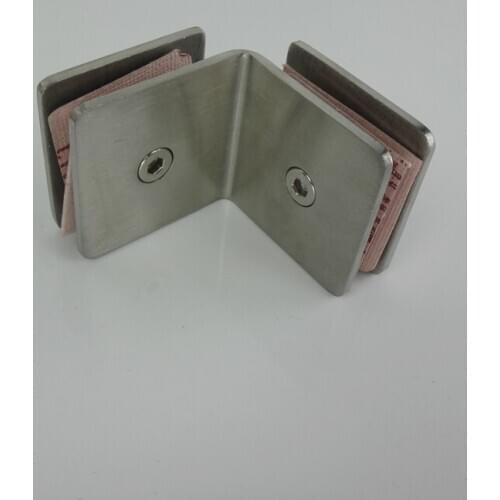 1PCS Square Mirror 90 and 180 Degrees Glass Clamp Bracket Holder GLASS BRACKET CLAMPS CLIPS ADAPTERS Solid Handrail Balustrade