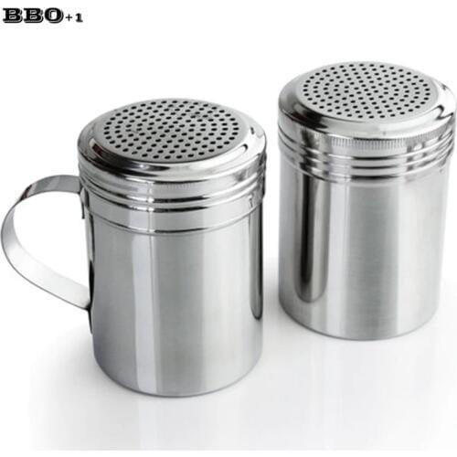 1pcs Stainless Steel Spice Sugar Salt Handle Pepper Herb Shaker Jar Box Spice Tool Cooking Seasoning Bottle Kitchen Utensils