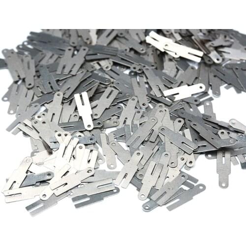 100pcs 0.15*20*4 H type Nickel Plated Steel Strap Strip Sheets for Battery