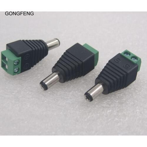 100PCS NEW Free Welding Connector 2.5mm Male DC 5.5*2.5 Adapter to monitor the Welding power supply Connector Wholesale