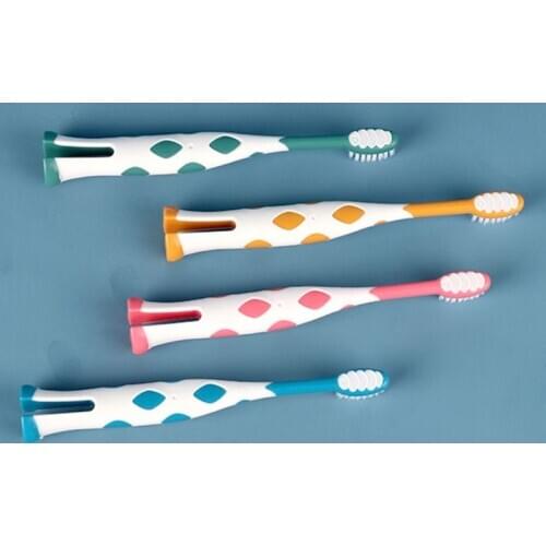 4 Pcs Cute Cartoon Baby Teeth Care Toothbrush Super Fine Soft Children Toothbrushes F3ME