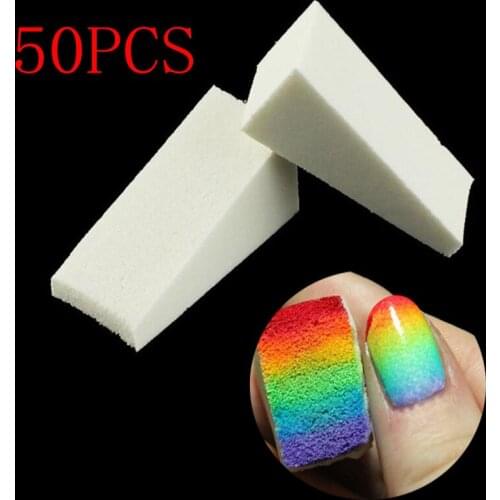 50PCS Manicure Tool Nail Art Nail Sponge Beauty Gradient Tips DIY Image Stamp For Gradient Color Template Nail Transfer Makeup