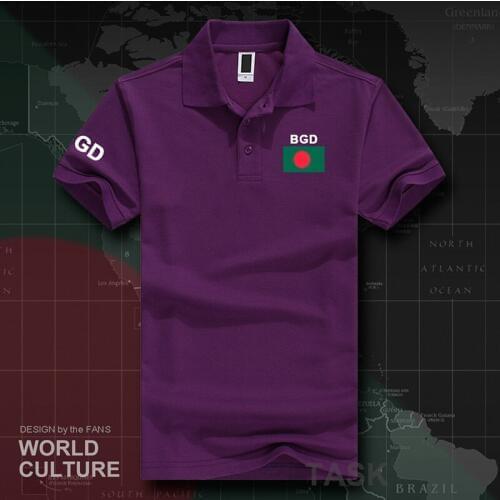 Bangladesh polo shirts men short sleeve white brands printed for country 2017 cotton nation team flag new fashion BD Bangladeshi