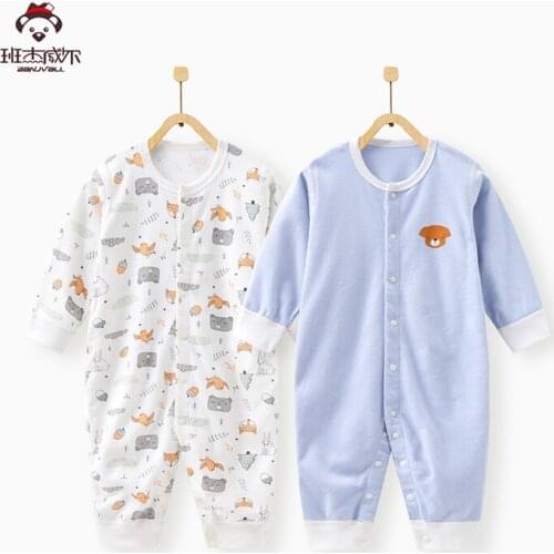 Baby Clothes Newborn Baby Romper Infant Baby Boys Girls Long Sleeve Cartoon Bear Rompers Jumpsuit Clothes Overalls For Children