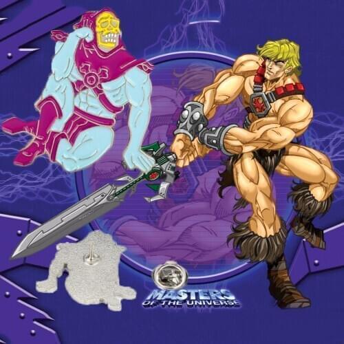 He-Man Masters of the Universe Brooch Pins Skeletor Skull Enamel Badge Pins Halloween Women Men Backpack Bags Lapel Jewelry Gift