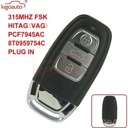 Kigoauto 8T0959754C auto key 3button 315Mhz smart key for Audi A4