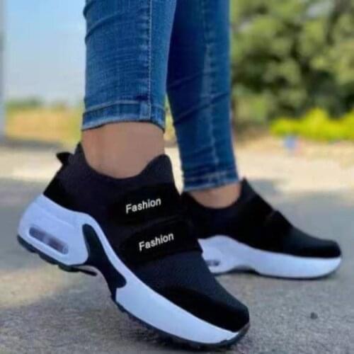 Tenis Feminino Platform Sneakers 2021 Fashion Size 43 Wedge Casual Sports Shoes Womens Velcro Running Shoes Zapatillas Mujer