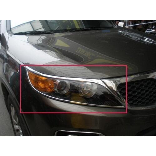 For KIA Sorento 2009-2011 2012 ABS Chrome Front headlight Lamp Cover