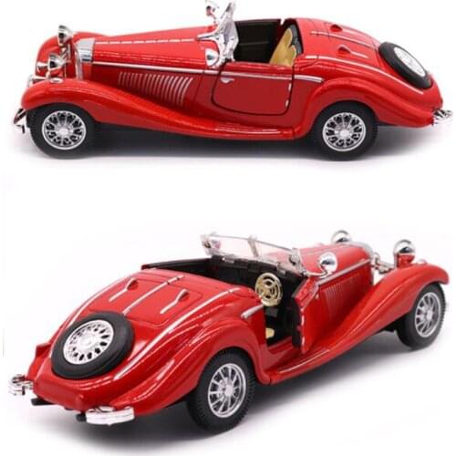 Red color 1:28 Scale 16.8CM Metal Alloy Diecasts 500K Classic Pull Back 1936 car model Vehicles Toys For Kids Collection display