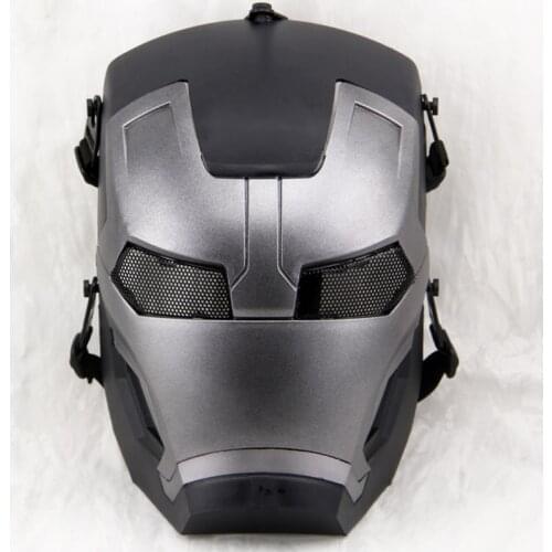 Iron Man Wire Mesh Skull Military Tactical Full Face Mask Outdoor Wargame Paintball Airsoft Cosplay Halloween Party Samurai Mask
