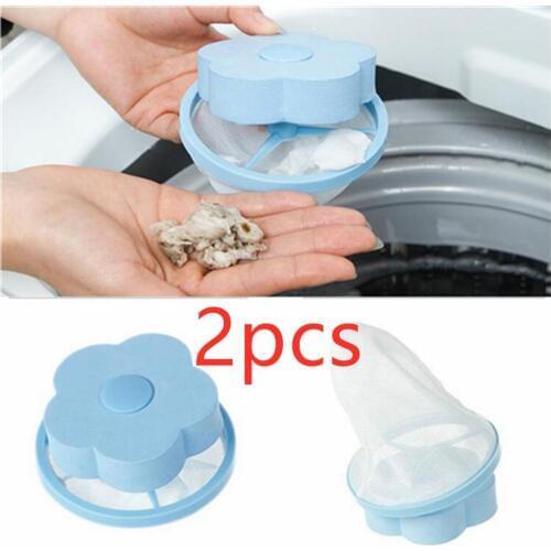 2pcs Washing Machine Filter Clothing Fur Hair Catcher Cleaning Bag Laundry Balls Discs Dirty Fiber Collector Filter Mesh Pouch