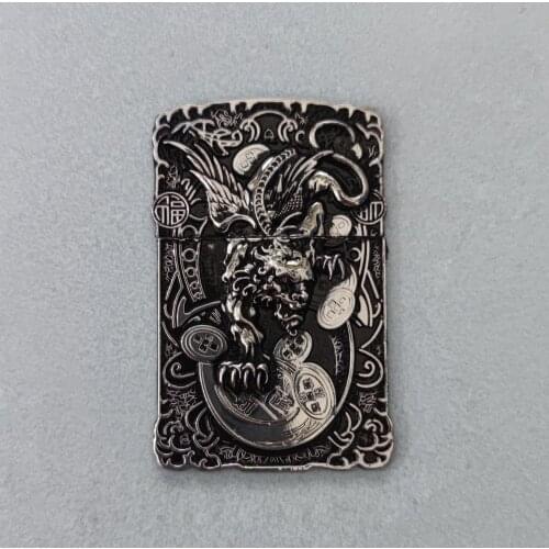 New Arrived 3D Pixiu Metal Badge DIY Lighters Accessories Replacement For ZP Zorro Kerosene Oil Lighter Decor Man Gift Wholesale