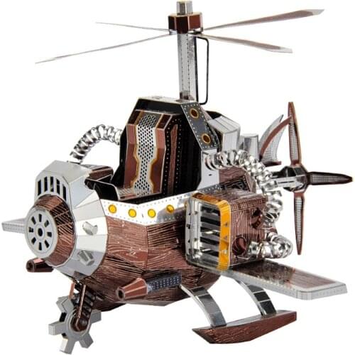Microworld Field Rescue Aircraft model kits DIY laser cutting Jigsaw puzzle model 3D metal Puzzle Toys for Children adult Gift