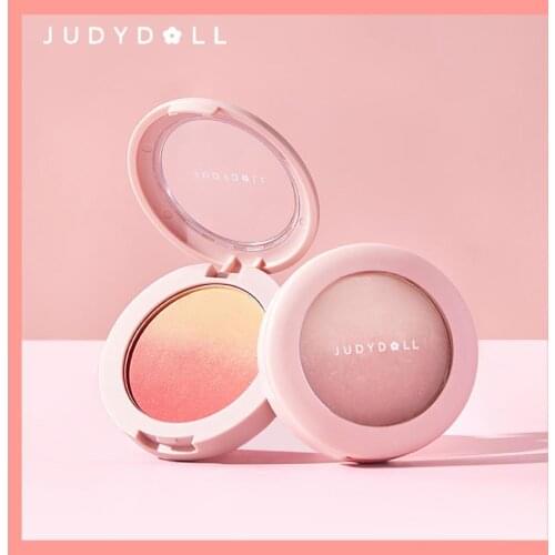 Judydoll Cute Blush Palette Gradient Blush Peach Brightening Sunset Kumquat Gentle Nude and Natural Women Face Makeup
