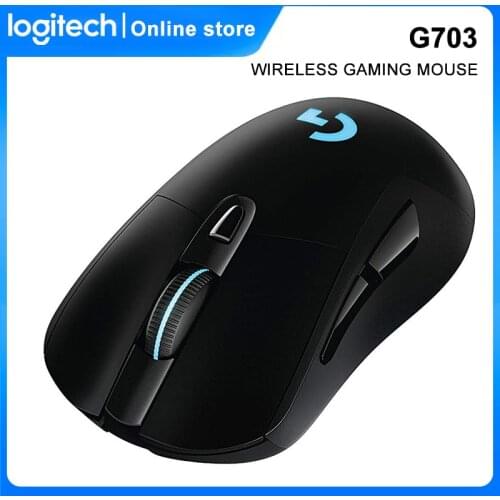 Logitech G703 Wireless Gaming Mouse 12000DPI with RGB for Mouse gamer PMW3366 Sensor 2.4GHz for Desktop Laptop mouse