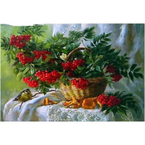 Flower Arranging DIY Cross Stitch 11CT Embroidery Kits Craft Needlework Set Printed Canvas Cotton Thread Home Design