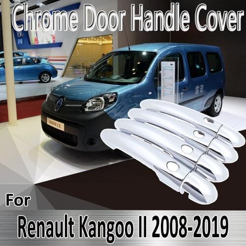 For Renault Kangoo II MK2 2008~2019 Styling Stickers Decoration ABS Chrome Door Handle Cover Paint Refit Car Accessories