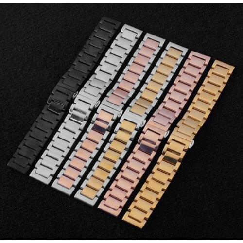 18/20/22/24/26mm Stainless Steel Watch Band Push Button Hidden Clasp Bracelet Watch Bands Replacement Accessories