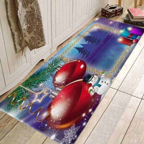 Christmas Rug Christmas Gift Hallway Carpets and Rugs for Bedroom Living Room Carpet Kitchen Bathroom Anti-Slip Floor Mats