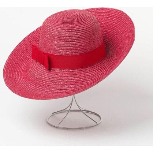 Spring Summer New Fashion Designer Style Casual Bowknot Colorful Straw Dome Hat Big Wide Brim Travel Beach Hat Visor Luxury Hat