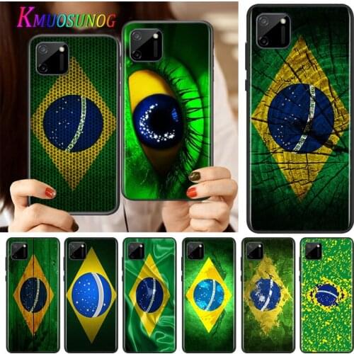 Brazil Brazilian Flag Silicone Cover For Realme V15 X50 X7 X3 Superzoom Q2 C11 C3 7i 6i 6s 6 Global Pro 5G Phone Case