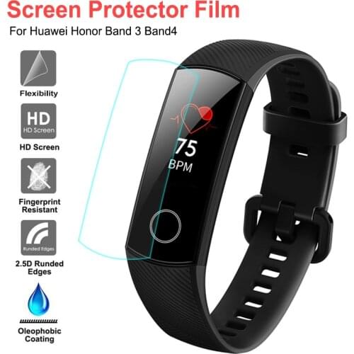 Running Sport Wristband Full Screen Protector Cover For Huawei Honor Band 3 Band4 Anti-shock Soft TPU Clear Protective Film