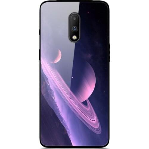 Glass Case For Oneplus 7 Phone Case Phone Shell Phone Cover Back Bumper Star Sky Pattern