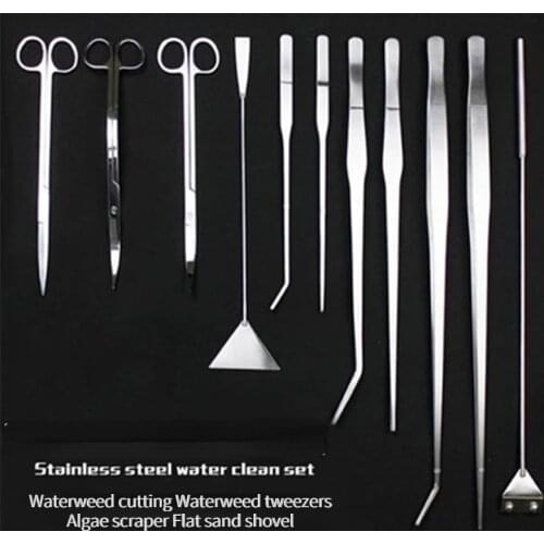 Aquarium accessories fish tank accessories Aquatic Scissors Tweezers Clip 25/27/38/48cm Aquarium Tools For aquarium