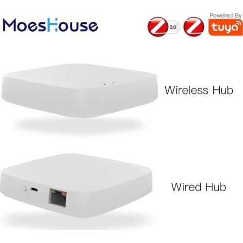 Tuya ZigBee 3.0 Smart Hub, Wireless/Wired Gateway Bridge for App Voice Remote Control, Works with Alexa Google Home Assistant