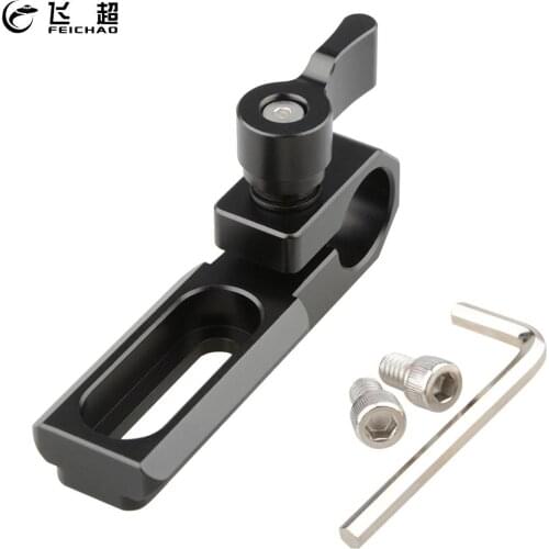 FEICHAO Camera Universal Standard Single 15mm Rod Clamp w/ NATO Safety Rail 1/4"-20 Screws for GH5 Emos100 5DMarkIII DSLR Camera