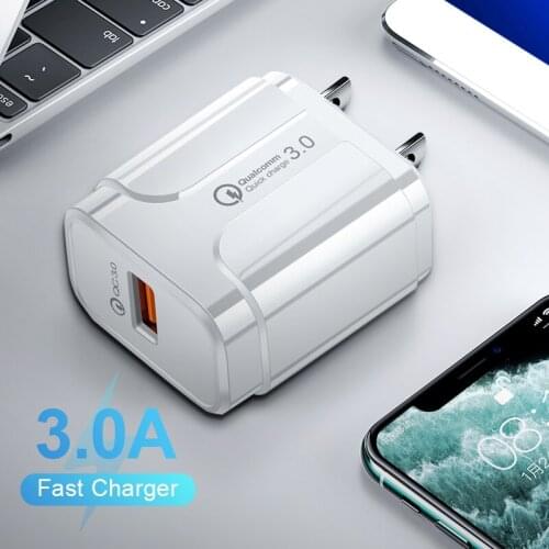 Nohon Quick Charge 3.0 USB Charger Fast Charging Mobile Phone Charger Adapter for iPhone 11 Samsung S20 Redmi K40 Pro Mi11